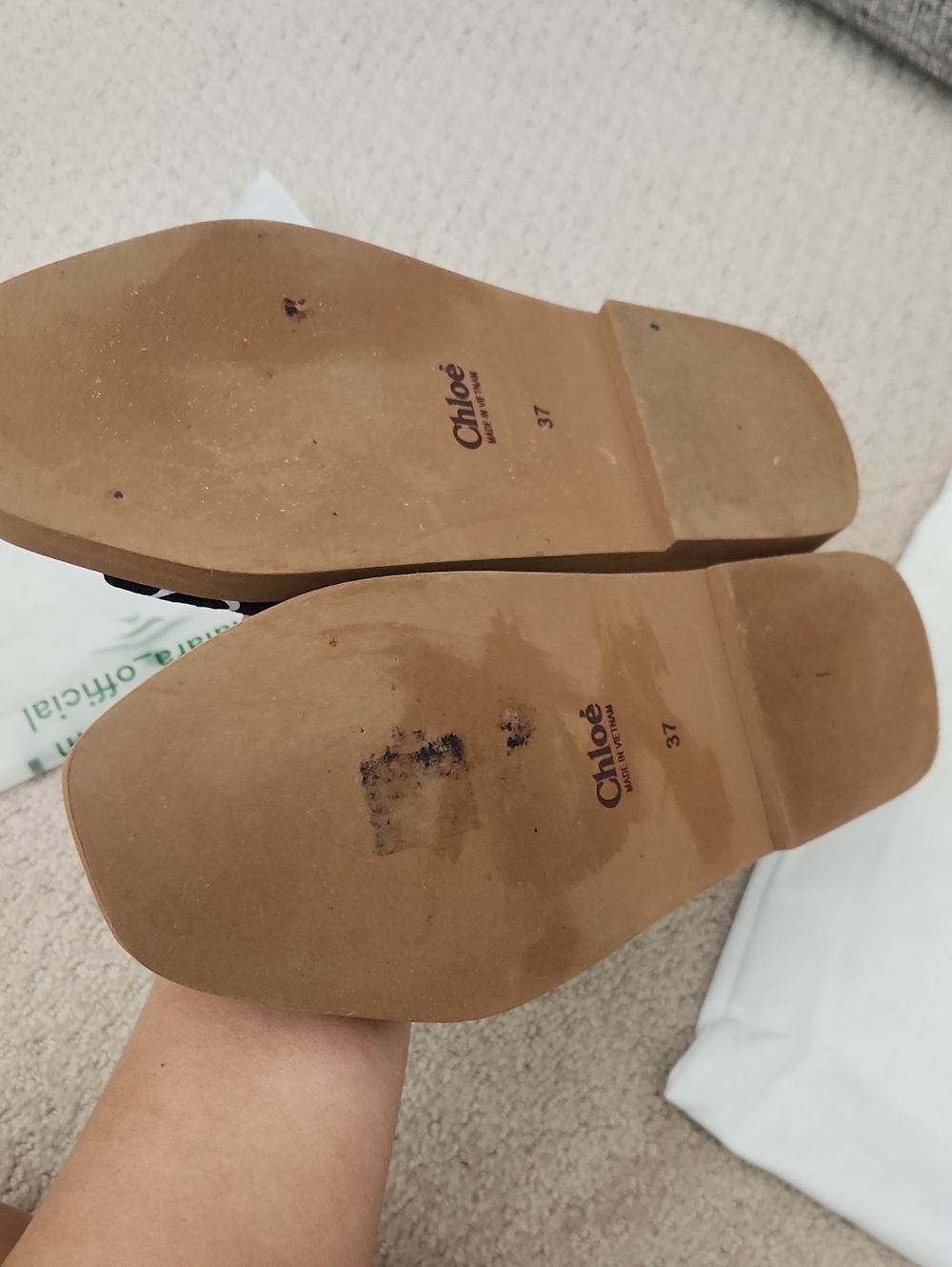 Chloé Black Logo Slide Sandals - Picture 2 of 5